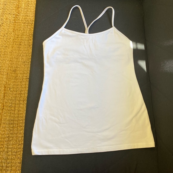 Lululemon white thin strap racerback yoga top - Picture 7 of 8